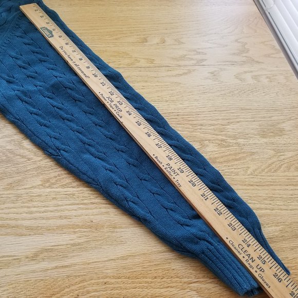 IZOD Cable Knit Sweater Adult XL Blue Quarter Zip - Picture 6 of 8